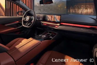 Цифровая передняя панель Curved Display в BMW i5 салон BMW i5 салон